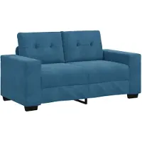 vidaXL Sofa 2 Stk. Blau Samt