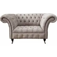 AEA Chesterfield Textil Polster Sessel 1 Sitzer Sofas Design Luxus Stoffsofas