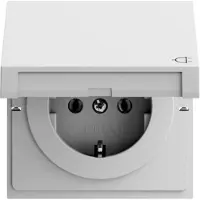 Gira Steckdose 1-fach grau matt Unterputz Klappdeckel IP20 445476