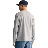Gant Longsleeve "Longsleeve REGULAR SHIELD LONG SLEEVE 1er Pack", Herren, Gr. L, grau, Obermaterial: 100% Baumwolle CO., Shirts Longsleeve
