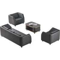 Xl Moebel Gmbh Sitzmöbel Leder 3-Sitzer Sessel Couchtisch Schwarz Braun Ledersofas
