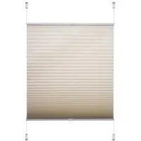 Liedeco Plissee "Klemmfix-Plissee "Easy" – Hochwertiger Vliesstoff", beige (sand), B:80cm H:130cm, Plissees, Plissee, Tageslichdurchlässig, blickdicht, Einfache Montage ohne Bohren