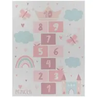 TT Home Kinderzimmerteppich Teppich Kinderteppich Rutschfest Herz Wolke Schmetterling