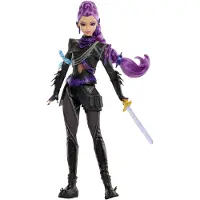 Mattel KPop Demon Hunters HUNTR/X Rumi Deluxe-Modepuppe in abnehmbarem Kampfoutfit mit Schwert-Zubehörteil, Modepuppe, Weiblich, 6 Jahr(e), Mädchen, 304,8 mm, Mehrfarbig