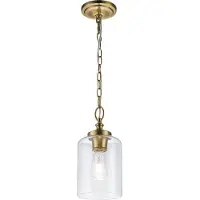 Elstead Lighting Hounslow Zeitgenössische Aufhängung Stahl Messing Brüniert Glas 1 Licht E27