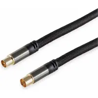 Black Cotton Antennenanschlusskabel, 1,0 m, schwarz