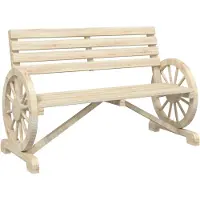 vidaXL Gartenbank 2-Sitzer Massivholz Tanne