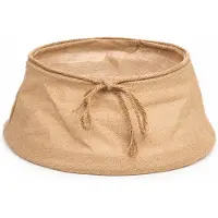 Spies Online Jute Weihnachtsbaumrock Ø56 x 25 cm – Weihnachtsbaumständer Abdeckung mit Schleife – Natur Beige Braun