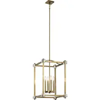 Kichler Elstead Cayden Hängeleuchte E14 4-fach 66cm Naturmessing