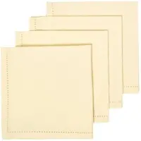 Homescapes STOFFSERVIETTEN 4er-Set creme 45/45 cm, 100% Baumwolle