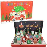 Idena Adventskalender Weihnachtsdorf zum Selbstbefüllen 54x34x5cm