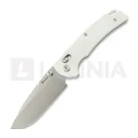 Reate Horizon X Drop Point Taschenmesser, White Glass FatCarbon, Stonewash