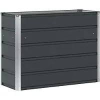 vidaXL Pflanzkübel Anthrazit 100 x 40 x 75 cm Stahl
