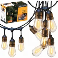 MasterLed LED Lichterkette Außen 20 m 20 x E27 ST14 230 V 2700 K IP44 Warmweiß Garten