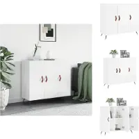 vidaXL Sideboard Weiß 90x34x80 cm Holzwerkstoff