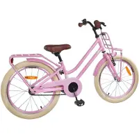 vidaXL Kinderfahrrad 18 Zoll für 5-7 Jahre alt Hellrosa