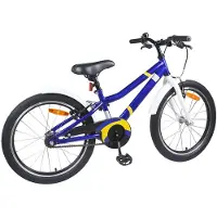 vidaXL Kinderfahrrad 18 Zoll für 5-7 Jahre alt Blau Weiß