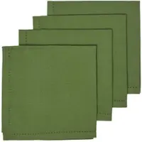 Homescapes STOFFSERVIETTEN 4er-Set olivgrün 45/45 cm, 100% Baumwolle