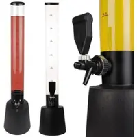 PRIME BAR Getränkesäule / Biertower / Biersäule mit Zapfhahn - 3 Liter (4 Stk.) - 4er Set"