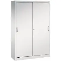 C+P ACURADO Schiebetürenschrank, 4 Fachböden, HxBxT 1950x1200x400 mm, lichtgrau