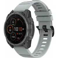 IMoshion QuickFit Stripe Silikonarmband - Garmin 22 mm Anschluss - Grau