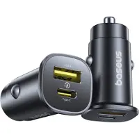 Baseus GoTrip USB-C / USB-A 30W Autoladegerät - Schwarz