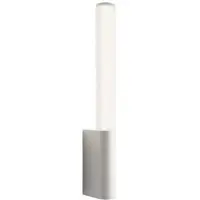 Zafferano Sticks LED-Wandleuchte mit diffusem Licht in mattweißem Aluminium, wählbare Farbtemperatur 2200K-4000K, Schutzart IP54, Höhe 43 cm, 14 W