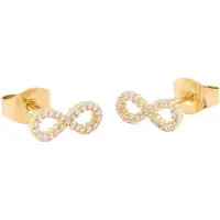 Daniel Wellington - Gold-plated Infinity earrings with cubic zirconia Mirelle DW00401614