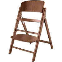 Cybex CLICK & FOLD Kinderhochstuhl All Natural Dark/Dark Natural, klappbar, ergonomisch,Buchenholz, verstellbar, 3–99 Jahre, leicht & kompakt