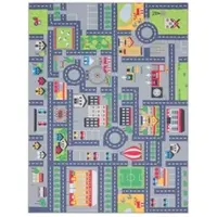 TT Home Kinderzimmerteppich Teppich Junge Mädchen Kinderteppich Baby Rutschfest Strasse