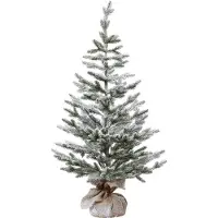 Kaemingk Mini-Baum d60h120cm grün/weiß Everlands - Everlands