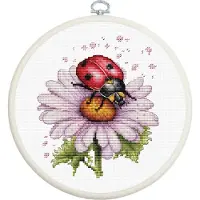 Luca S Kreuzstich-Set, Motiv "Wildblume", 11x13,5 cm