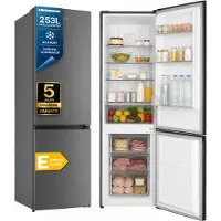 Heinner HCNF-HM253INVXE++ Kühl-Gefrierkombination 253 L, No-Frost, Inverter, Wendetür, Edelstahl