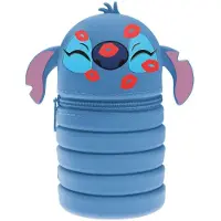 Seven Lilo & Stich erweiterbares Mäppchen, Silikontasche, 2 in 1 ausziehbares Fe