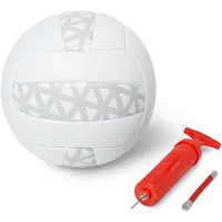 Amazon Basics A. Basics Größe 5 Indoor Outdoor Volleyball mit Pumpe – Kunstleder Trainingsball