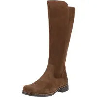 Gabor Stiefel , Damen, Gr. 42, wärmend, Normalschaft, whisky, Veloursleder, unifarben, Schuhe Stiefel, Blockabsatz, Langschaftstiefel mit Wechselfußbett