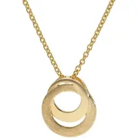 Trendor 31193 Anhänger Gold 333/8K Oval Vergoldete Silberkette