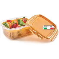 Snips Veggie SnipsLock 1,80 LT rechteckig Vorratdosen mit Abnehmbarem Korb, 4 Si