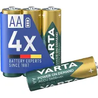 Varta Batterien AA, wiederaufladbar 4 Stück, Recharge Accu Power on Demand