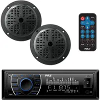 Pyle Marine Bluetooth Radio Lautsprecher Set 5,25 Zoll Wasserdicht – In Dash Ste