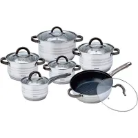 Klausberg Stahltopf-Set 12-teilig 2,1/2,1/2,9/3,4/3,9/6,6L KB-7702