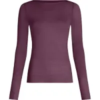 Hunkemoller super soft Shirt aus Kaschmir-Mix mit U-Boot-Ausschnitt Lila