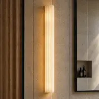 LUCANDE Victoire LED-Badwandlampe, 70 cm, weiß/chrom, CCT, Glas - , Victoire, Weiß, für Badezimmer, Glas, Modern