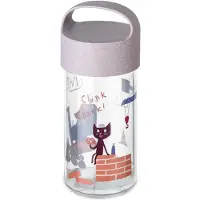Koziol Buddy Snack Trinkflasche / Snackpot 500 ml organic grey trucks