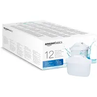 Amazon Basics A. Basics Wasserfilterkartuschen, 12 Stück, passend für alle BRITA Systeme inkl.