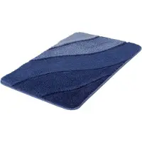 Kleine wolke Badematte "Serenade, Badvorleger, Badezimmer Teppich" Höhe 20 mm rutschhemmend beschichtet fußbodenheizungsgeeignet Badteppich, Wellen Design, Farbverlauf, Hoch-Tief Effekt