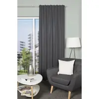 Home wohnideen Gardine "OXFORD", grau (anthrazit), B:135cm H:245cm, Voile, Obermaterial: 100% Polyester, Gardinen, Gardine, blickdicht