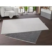 Oci Die Teppichmarke Teppich "JOKER OF COLORS", grau (grau, dunkelgrau), B:160cm H:5mm L:230cm, Polyester, Teppiche, Teppich, Wendeteppich, weiche flache Oberfläche, beidseitug nutzbar
