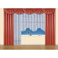 Weckbrodt Mittelbogen "Nicoletta", rot (terra), B:100cm H:40cm, Polyester, Gardinen, Mittelbogen, Querbehang, Gardine, Store, blickdicht