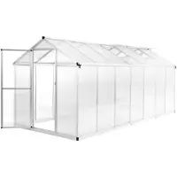 vidaXL Gewächshaus Aluminium 421x190x195 cm 15,6 m³